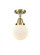 Beacon - 1 Light - 6 inch - Antique Brass - Semi-Flush Mount (3442|447-1C-AB-G201-6)