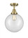 Beacon - 1 Light - 10 inch - Antique Brass - Semi-Flush Mount (3442|447-1C-AB-G202-10)