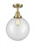 Beacon - 1 Light - 10 inch - Antique Brass - Flush Mount (3442|447-1C-AB-G202-10-LED)