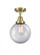 Beacon - 1 Light - 8 inch - Antique Brass - Semi-Flush Mount (3442|447-1C-AB-G202-8-LED)