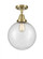 Beacon - 1 Light - 10 inch - Antique Brass - Semi-Flush Mount (3442|447-1C-AB-G204-10-LED)