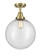Beacon - 1 Light - 12 inch - Antique Brass - Semi-Flush Mount (3442|447-1C-AB-G204-12-LED)