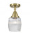 Colton - 1 Light - 6 inch - Antique Brass - Semi-Flush Mount (3442|447-1C-AB-G302)