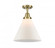 Cone - 1 Light - 12 inch - Antique Brass - Semi-Flush Mount (3442|447-1C-AB-G41-L)