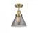 Cone - 1 Light - 8 inch - Antique Brass - Semi-Flush Mount (3442|447-1C-AB-G43)