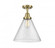 Cone - 1 Light - 12 inch - Antique Brass - Semi-Flush Mount (3442|447-1C-AB-G44-L)