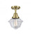 Oxford - 1 Light - 8 inch - Antique Brass - Semi-Flush Mount (3442|447-1C-AB-G532)