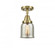 Bell - 1 Light - 5 inch - Antique Brass - Semi-Flush Mount (3442|447-1C-AB-G58)