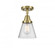 Cone - 1 Light - 6 inch - Antique Brass - Semi-Flush Mount (3442|447-1C-AB-G64)