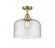 Bell - 1 Light - 12 inch - Antique Brass - Semi-Flush Mount (3442|447-1C-AB-G74-L-LED)