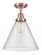 Cone - 1 Light - 12 inch - Antique Copper - Flush Mount (3442|447-1C-AC-G44-L-LED)
