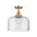 Bell - 1 Light - 12 inch - Brushed Brass - Semi-Flush Mount (3442|447-1C-BB-G72-L-LED)