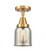 Bell - 1 Light - 5 inch - Satin Gold - Semi-Flush Mount (3442|447-1C-SG-G58)