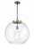 Athens - 1 Light - 18 inch - Black Antique Brass - Stem Hung - Pendant (3442|221-1S-BAB-G124-18)