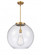 Athens - 1 Light - 18 inch - Brushed Brass - Cord hung - Pendant (3442|221-1S-BB-G122-18)