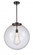 Beacon - 1 Light - 18 inch - Oil Rubbed Bronze - Stem Hung - Pendant (3442|221-1S-OB-G202-18-LED)