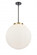 Beacon - 3 Light - 18 inch - Black Antique Brass - Stem hung - Pendant (3442|221-3S-BAB-G201-18-LED)