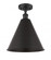 Berkshire - 1 Light - 16 inch - Matte Black - Semi-Flush Mount (3442|516-1C-BK-MBC-16-BK)