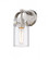 Pilaster - 1 Light - 7 inch long Glass - Brushed Satin Nickel - Sconce (3442|423-1W-SN-4CL)
