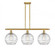 Athens Deco Swirl - 3 Light - 37 inch - Satin Gold - Cord hung - Island Light (3442|516-3I-SG-G1213-10)