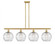 Athens Deco Swirl - 4 Light - 48 inch - Satin Gold - Cord hung - Island Light (3442|516-4I-SG-G1213-10-LED)