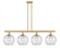 Athens Deco Swirl - 4 Light - 48 inch - Satin Gold - Stem hung - Island Light (3442|516-4I-SG-G1213-10-LED)
