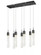The Original Glacier Collection 7 Light Multi Pendant in Black with Clear Crystal (4450|HF1900-7-GL-BK-C)