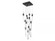 The Original Glacier Collection 13 Light Multi Pendant in Black with Clear Crystal (4450|HF1905-13-GL-BK-C)