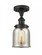 Bell - 1 Light - 5 inch - Oil Rubbed Bronze - Semi-Flush Mount (3442|916-1C-OB-G58-LED)