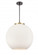 Athens - 3 Light - 18 inch - Black Antique Brass - Stem hung - Pendant (3442|221-3S-BAB-G121-18)