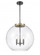 Athens - 3 Light - 18 inch - Black Antique Brass - Stem hung - Pendant (3442|221-3S-BAB-G124-18)