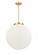 Beacon - 3 Light - 18 inch - Satin Gold - Stem hung - Pendant (3442|221-3S-SG-G201-18-LED)