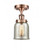 Bell - 1 Light - 5 inch - Antique Copper - Semi-Flush Mount (3442|916-1C-AC-G58-LED)