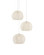 Piero White 3-Light Round Multi-Drop Pendant (92|9000-0910)