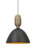 Besa Creed Cord Pendant, Dark Bronze With Gold Reflector, Bronze Finish, 1x9W LED (127|1XC-CREED-LED-BR)