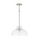 1-Light Pendant in Polished Nickel with Clear Glass Dome Shade (8583|9F369A)