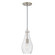 Wavy Glass Pendant in Brushed Nickel with Etched Detailing (8583|AA1006BN)