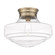 Ingalls Large Semi-Flush in Modern Brass and Clear Glass Shade (36|0508-LSF MBS-CLR)