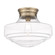 Golden Lighting Ingalls 1-light 16in Semi-Flush Mount in Modern Brass and Clear Glass (36|0508-LSF MBS-CLR)