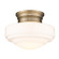 Golden Lighting Ingalls 1-light 12in Semi-Flush Mount in Modern Brass and Vintage Milk Glass (36|0508-SF MBS-VMG)