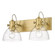 Yep by Golden Lighting Hines 2-light Vanity in Brushed Champagne Brass and Seeded Glass (36|3118-BA2 BCB-SD)