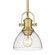 Yep by Golden Lighting Hines 1-light 7in Pendant in Brushed Champagne Brass and Seeded Glass (36|3118-M1L BCB-SD)