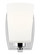 Franport transitional 1-light LED indoor dimmable bath vanity wall sconce in chrome silver finish wi (38|4128901EN3-05)