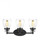 Belton transitional 3-light indoor dimmable bath vanity wall sconce in midnight black finish with cl (38|4414503-112)