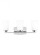 Franport transitional 3-light indoor dimmable bath vanity wall sconce in chrome silver finish with e (38|4428903-05)
