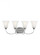 Holman traditional 4-light LED indoor dimmable bath vanity wall sconce in chrome silver finish with (38|44808EN3-05)