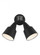 Flood Light traditional 2-light LED outdoor exterior flood with photo and motion sensor in black fin (38|8560702PMEN3-12)