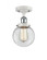 Beacon - 1 Light - 6 inch - White Polished Chrome - Semi-Flush Mount (3442|916-1C-WPC-G202-6)