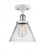 Cone - 1 Light - 8 inch - White Polished Chrome - Semi-Flush Mount (3442|916-1C-WPC-G42)