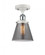 Cone - 1 Light - 6 inch - White Polished Chrome - Semi-Flush Mount (3442|916-1C-WPC-G63)
